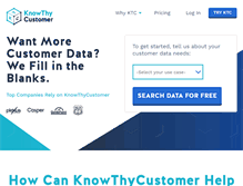 Tablet Screenshot of knowthycustomer.com